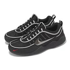 Nike 休閒鞋 Air Zoom Spiridon 男鞋 黑 銀 氣墊 緩衝 麂皮 拼接 HF9117-002 27.5cm BLACK/SILVER