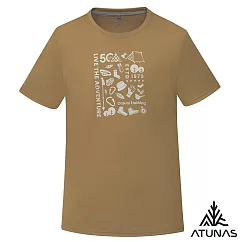 【ATUNAS 歐都納】50週年限定款 男款輕薄透氣抑菌抗臭短袖排汗T恤/圖T/大尺碼 A6TS2523M*─ M 琥珀棕