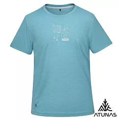【ATUNAS 歐都納】男款循環排汗透氣短袖T恤/大尺碼A8TS2526MC*─ M 湖綠
