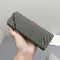 seoul show首爾秀 全鐵橫紋皮質硬殼防壓墨鏡老花近視太陽眼鏡盒 灰色