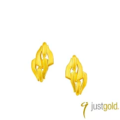 【Just Gold 鎮金店】靈動魅力 The Wisdom 黃金耳環