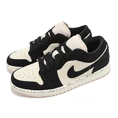 Nike 休閒鞋 Wmns Air Jordan 1 Low 女鞋 男鞋 黑 淡粉 潑墨 AJ1 DC0774─003