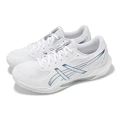 Asics 排球鞋 GEL-Rocket 12 2E 寬楦 男鞋 女鞋 白 藍 羽排鞋 室內運動 緩震 亞瑟士 1073A087100 26.5cm WHITE/MAKO BLUE