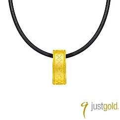 【Just Gold 鎮金店】雙影-寬 黃金吊墜(不含鍊)