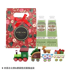 L&rsquo;OCCITANE 歐舒丹 限量聖誕童趣護手霜雙入組-多款可選-聖誕交換禮物-航空版 杏仁x2