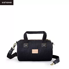 satana -Denim 小圓筒包- 丹寧黑