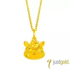【Just Gold 鎮金店】平安小福馬 黃金吊墜-不含鍊(網路限定)