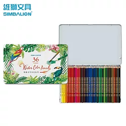 博客來 雄獅水性色鉛筆36色 鐵盒