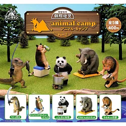 博客來 日本正版授權 全套5款朝隈俊男animal Camp P2 扭蛋 轉蛋動物露營模型union Creative