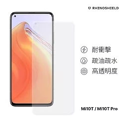 博客來-犀牛盾Xiaomi小米Mi 10T/Mi 10T Pro共用耐衝擊手機保護貼-透明非滿版(正面)