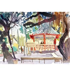 【玲廊滿藝】柴捨-清水眷村文化園區26x19cm