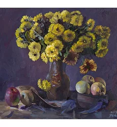 【玲廊滿藝】賴貞吟-Floral Zen XL(拈花系列40)45.5x53.0cm