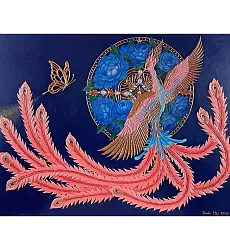 【玲廊滿藝】徐政達Dada Hsu-鳳儀天下-福滿乾坤展盛華91x65cm