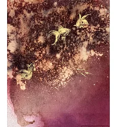 【玲廊滿藝】馬靜志 -金魚王51x41cm