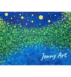 【玲廊滿藝】陳怡蓉Jenny-燦爛夜星空50x70cm