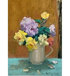 【玲廊滿藝】劉美伶-玫瑰（2）33x24cm