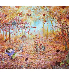 【玲廊滿藝】袁夢-秋日饗宴  Autumn Feast60.5x72.5cm