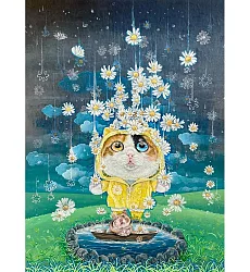 【玲廊滿藝】猗娃-雛菊花雨79x60cm