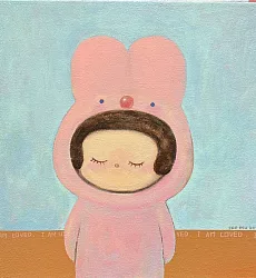 【玲廊滿藝】twzoe-Being Loved (版畫版)40x40cm