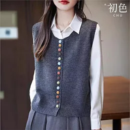 彩釦針織背心，春季女裝精選2件$698