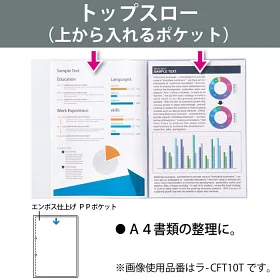 博客來 Kokuyo Cofitus薄型資料2孔單夾10口袋 黑