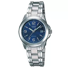 博客來 Casio 典雅新貴時尚腕錶 數字藍面 Ltp 1215a 2a