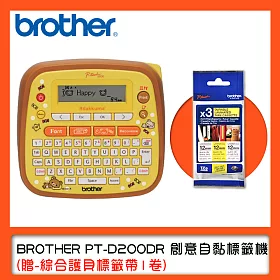 博客來 Brother Pt D200rk 拉拉熊標籤機 內附12mm拉拉熊標籤帶