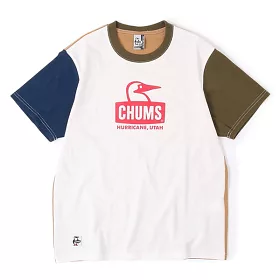 博客來 Chums 男女booby Face T Shirt美國棉短袖t恤crazy M 拼接卡其