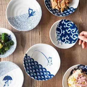 【日本Yamani】貓咪文樣 陶瓷小碟 兩入$222