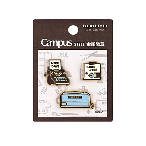 KOKUYO Eric聯名金屬徽章- 棕(打字機款)