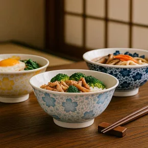 【日本野田】美濃燒｜千年櫻 陶瓷丼餐碗15cm ‧ 花黃