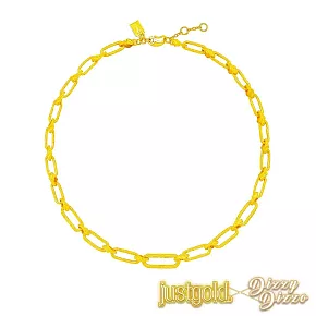 【Just Gold 鎮金店】蔡詩芸聯名款-簡約 黃金項鍊