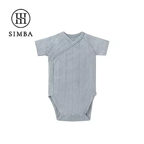 【小獅王辛巴】Air Upper 透氣棉開襟包屁衣60cm/70cm(短袖) 60cm-藍冉