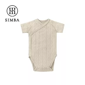 【小獅王辛巴】Air Upper 透氣棉開襟包屁衣60cm/70cm(短袖) 60cm-恬茶