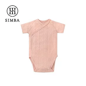 【小獅王辛巴】Air Upper 透氣棉開襟包屁衣60cm/70cm(短袖) 70cm-荏粉