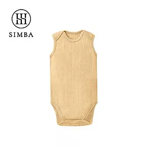 【小獅王辛巴】Air Upper 透氣棉圓領包屁衣80cm/90cm(無袖) 80cm-淳白