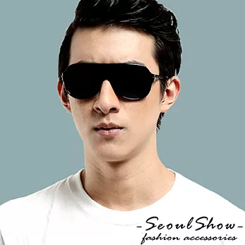 【Seoul Show】時尚典範　漸層色調太陽眼鏡(8038亮框漸層黑)