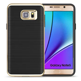 motomo Galaxy Note 5 INO Line Infinity 質感流線保護殼 黑/鉻金框