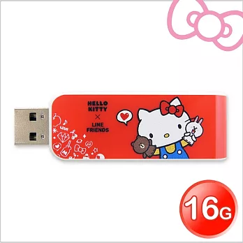 Apacer宇瞻AH334 Kitty X Line派對聯名碟 16GB Kitty紅(AH334R)