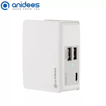anidees 3+ QC 2.0 USB智能充電器 (多國插頭 + TYPE-C)