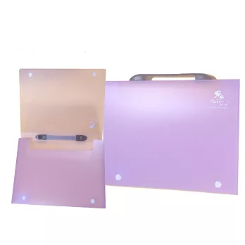 【檔案家】立體手把輕盈A4公文盒(30) 紫果凍