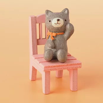 【Maruwa】動物寶寶療癒擺飾(附椅子)_貓咪