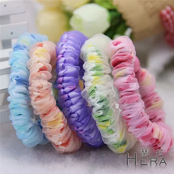【Hera】赫拉 雙層碎花大腸髮圈/髮束-五入組(不挑色)