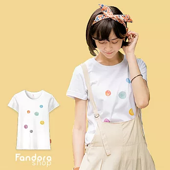【Fandora】圓圓-短袖女裝TEE-M棉花白