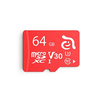 ADAM FLEET 4KPro 頂級極速傳輸記憶卡 64GB 附轉卡 (每秒讀95MB 寫90MB)紅