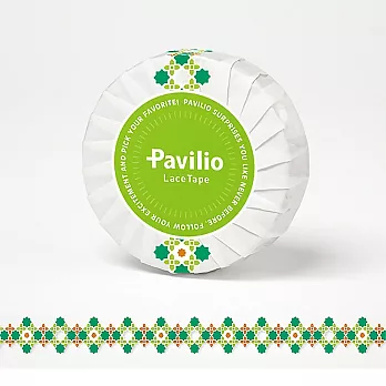 日本 Pavilio Lace Tape 風格膠帶_Standard系列_綠系刺繡