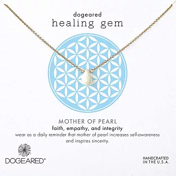 【Dogeared】美國品牌Healing Gem祈願誕生石K金項鍊~珍珠母貝 16英吋