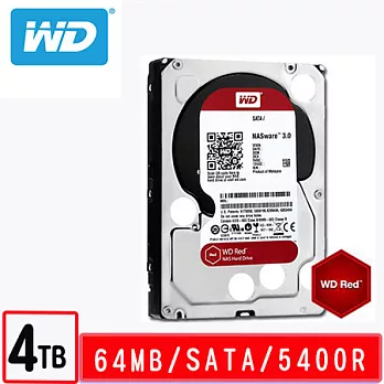 WD 威騰 4TB 3.5吋 SATAIII NAS專用硬碟 (WD40EFRX)