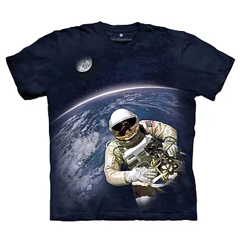 【摩達客】美國進口The Mountain Smithsonian系列 首次太空漫步 純棉環保短袖T恤[現貨+預購]XL大人版