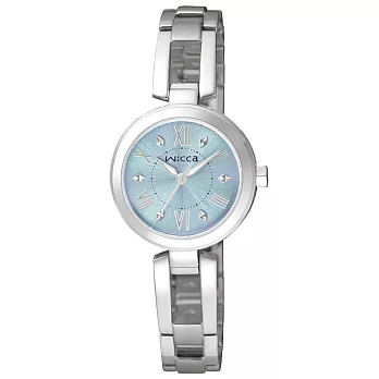 CITIZEN WICCA傾訴愛戀氣氛時尚腕錶-藍X銀